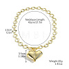 CCB Plastic Heart Pendant Necklaces with Alloy OT Clasps for Women FS-WGB3FE7-08-2
