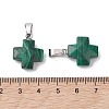 Synthetic Malachite Pendants G-K359-02P-04-3