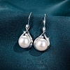 925 Sterling Silver Micro Pave Clear Cubic Zirconia Dangle Earrings WG6E8E0-02-1