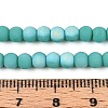 Frosted Opaque Glass Beads Strands GLAA-T032-P4mm-MBB12A-4