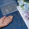 30Pcs Iron Brooch Findings IFIN-SC0002-10A-P-3
