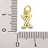 Initial Letter Brass with Cubic Zirconia Charms KK-Q814-26X-G-3