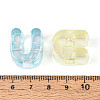 UV Plating Transparent Acrylic European Beads OACR-M027-02U-4
