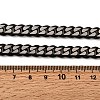 Ion Plating(IP) Matte Style 304 Stainless Steel Cuban Link Chain Necklaces for Men NJEW-B116-05B-2