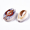 Printed Natural Cowrie Shell Beads SHEL-S266-17-2