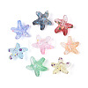 Transparent Spray Painted Acrylic Beads ACRP-T011-03M-2