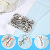 20Pcs Alloy Baseball & Solfball Gloves & Keychains KEYC-SC00034-6
