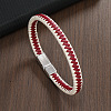 Imitation Leather Cord Braided Bracelets FS-WGFB3DB-01-1