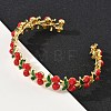 Brass Enamel Cuff Bracelets BJEW-L703-02A-G-3