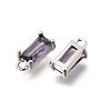 Brass Glass Pendants KK-Z156-02P-03-2