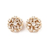 Rack Plating Brass Micro Pave Cubic Zirconia Beads KK-F879-06G-1