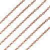 Brass Coated Iron Flat Cable Chains CH-TAC0007-02R-3