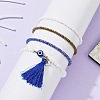 4Pcs 4 Style Glass Seed & Resin Evil Eye Beaded Stretch Bracelets Set BJEW-JB09896-01-5