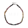 Natural Multicolor Tourmaline Chip Beaded Necklaces NJEW-JN05802-2