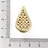 Rack Plating Brass Micro Pave Clear Cubic Zirconia Pendants KK-H474-18G-11-3