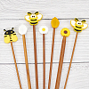 WADORN Leaf Flower Bees Silicone Knitting Needle Point Protectors DIY-WR0004-07-5