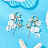 Shell Pearl Hoop Earrings EJEW-TA00789-1