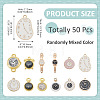 50 Pcs Alloy Enamel Pendants ENAM-TA0003-76-4