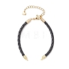 3MM Round Braided Leather Bracelet Making AJEW-JB01542-01-1