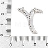Brass Micro Pave Clear Cubic Zirconia Pendants CU-CBA8481-01P-Y-3