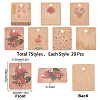 140Pcs 7 Style Paper Jewelry Display Cards CDIS-SC0001-05-2