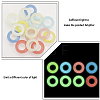 16Pcs 8 Colors Synthetic Luminous Stone Pendants G-CA0001-73-3