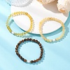 Natural & Synthetic Mixed Gemstone & Cultured Freshwater Pearl Beads Stretch Bracelets for Women BJEW-JB13205-02-2