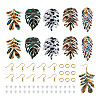 DIY Monstera Leaf Dangle Earring Making Kits DIY-BY0001-38-2