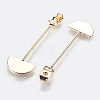 Brass Ear Nuts X-KK-J268-02G-2