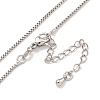 Brass Box Chain Necklaces for Women NJEW-G084-11P-2