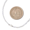 2MM Faceted Round Natural Blue Lace Agate Beaded Necklaces NJEW-JN05918-03-3