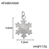 304 Stainless Steel Pendants STAS-OY005-56P-2