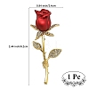 Rose Alloy Enamel Brooches DJ-PW-WG7E3FB-01-2