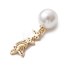 3Pcs 3 Sizes Round Shell Pearl Pendants PALLOY-JF05087-5