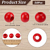 50Pcs Spray Painted Wood European Beads WOOD-PA0001-82-2