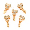 SHEGRACE Brass Micro Pave Cubic Zirconia Ice Pick Pinch Bails XGRQ5K291-828G-1