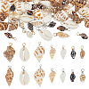 140Pcs 14 Styles Natural Mixed Shell Pendants PALLOY-ME00021-1