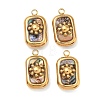304 Stainless Steel Shell Pendants STAS-F345-01E-G-1