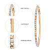 6 Pairs 6 Style Crystal Rhinestone Big Hoop Earrings EJEW-FI0001-35-3