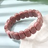Natural Rhodonite Beaded Stretch Bracelets for Women Men BJEW-D461-02B-5