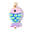 304 Stainless Steel with Glass Pendants GL-OY001-04G-02-1