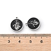 304 Stainless Steel Enamel Charms STAS-M102-19P-03-3