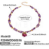 Resin Dried Flower Pendant Natural Amethyst Chip Beaded Necklaces for Women WG04FC4-02-1