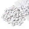 White Opaque Acrylic Beads PACR-YW0001-04B-4