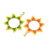 Brass & Glass Seed Beaded Pendants PALLOY-MZ01373-2