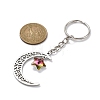 Stainless Steel Hollow Moon Keychains KEYC-JKC00584-02-3