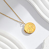 304 Stainless Steel Girl with Cat Coin Magnetic Photo Locket Pendant Necklaces for Women WGB0125-01-1