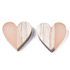 Resin & Wood Two Tone Cabochons RESI-R425-04F-2