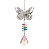 Brass Butterfly Hanging Ornaments HJEW-JM01759-1