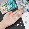 ARRICRAFT 240pcs 4 Styles Synthetic Turquoise Beads TURQ-AR0001-42-3